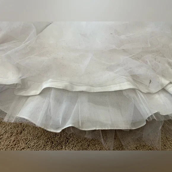 Oleg Cassini Strapless Wedding Dress with Beading A-line - Picture 14 of 14